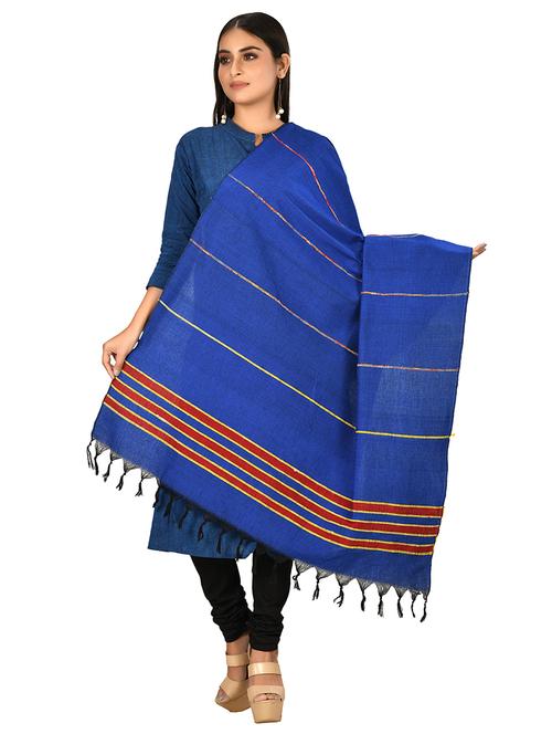 blue cotton shawl - 17423161 - Standard Image - 1