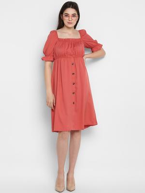 button up empire line dress - 17423170 - Standard Image - 4
