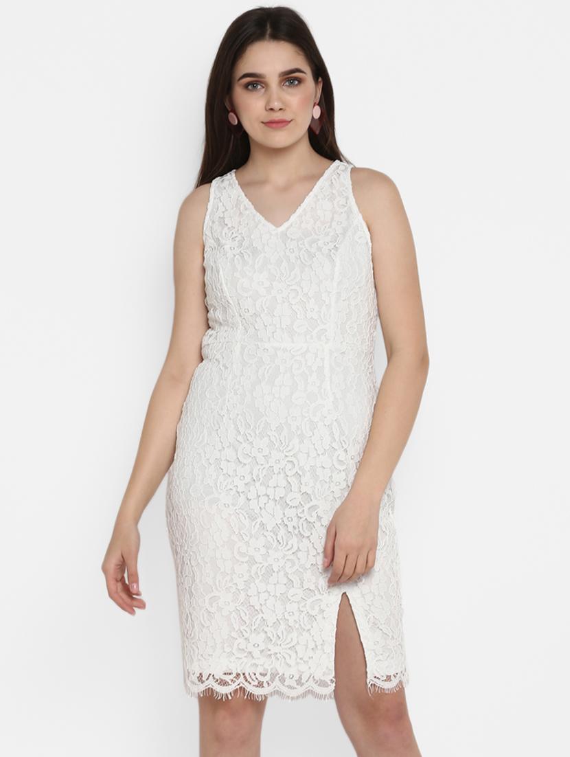 v-neck lace sheath dress - 17423172 - Zoom Image - 1