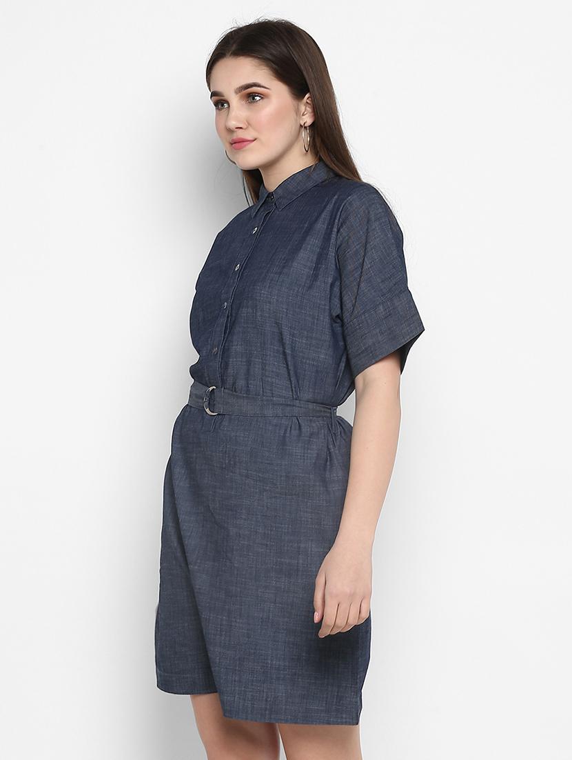 shirt collar belted dress - 17423178 - Zoom Image - 2