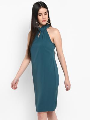 halter neck sheath dress - 17423181 - Standard Image - 2