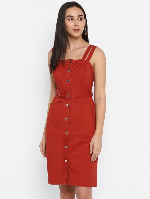 button up pinafore dress - 17423186 - Standard Image - 1