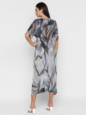 v-neck draped bodycon dress - 17423188 - Standard Image - 3