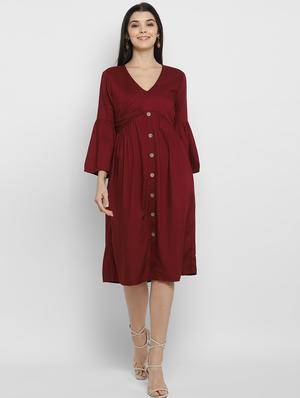 button up empire line dress - 17423195 - Standard Image - 2
