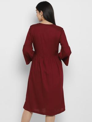 button up empire line dress - 17423195 - Standard Image - 4