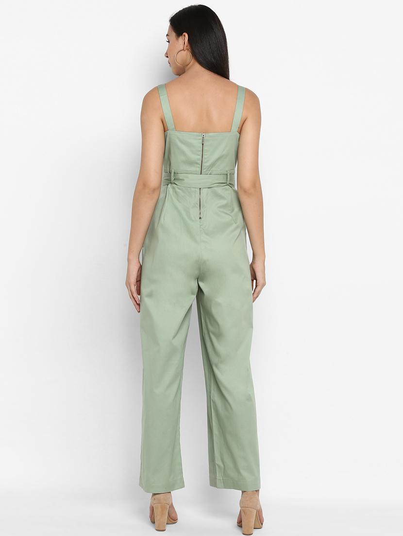 tie front full leg jumpsuit - 17423199 - Zoom Image - 3