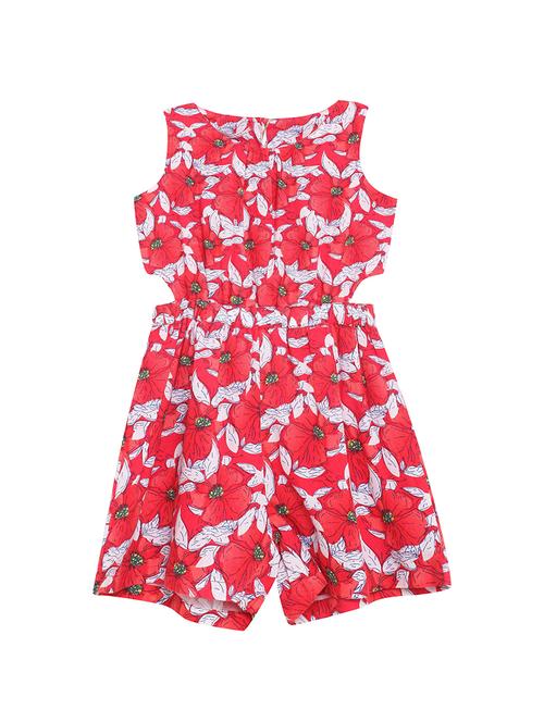 red cotton romper - 17423252 - Standard Image - 1