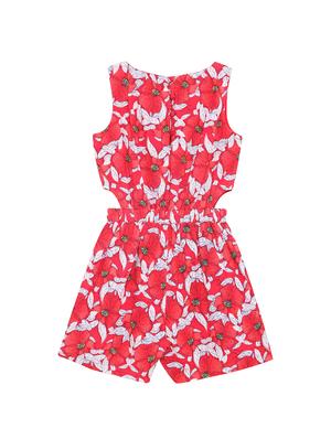 red cotton romper - 17423252 - Standard Image - 2