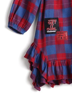 red cotton frock - 17423269 - Standard Image - 3