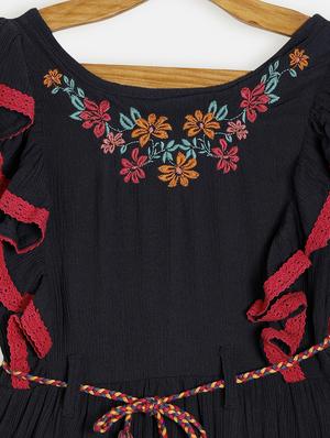 red cotton frock - 17423270 - Standard Image - 3