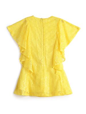yellow net frock - 17423280 - Standard Image - 2
