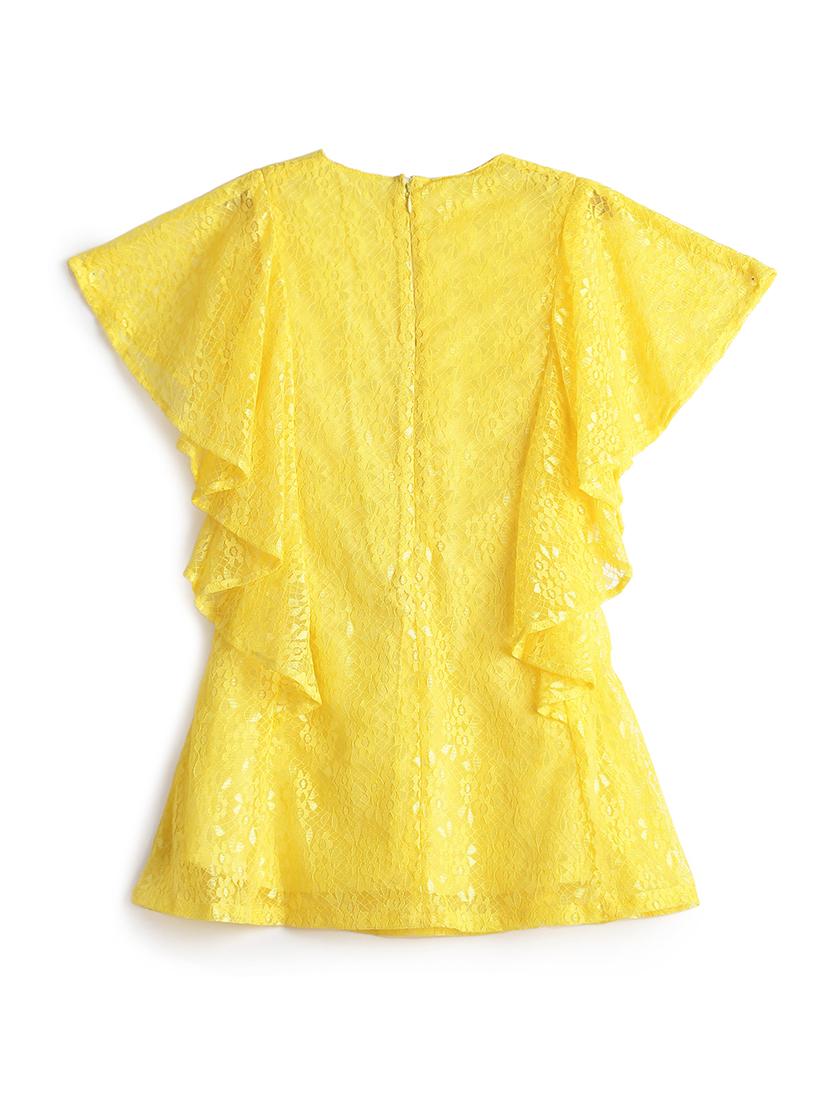 yellow net frock - 17423280 - Zoom Image - 2