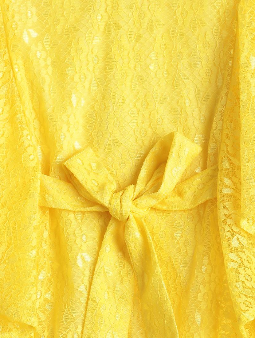 yellow net frock - 17423280 - Zoom Image - 4