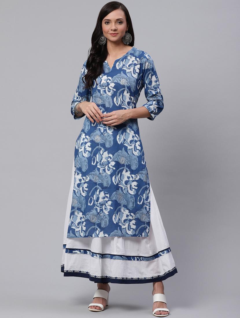 floral kurta sharara set - 17423299 - Zoom Image - 1