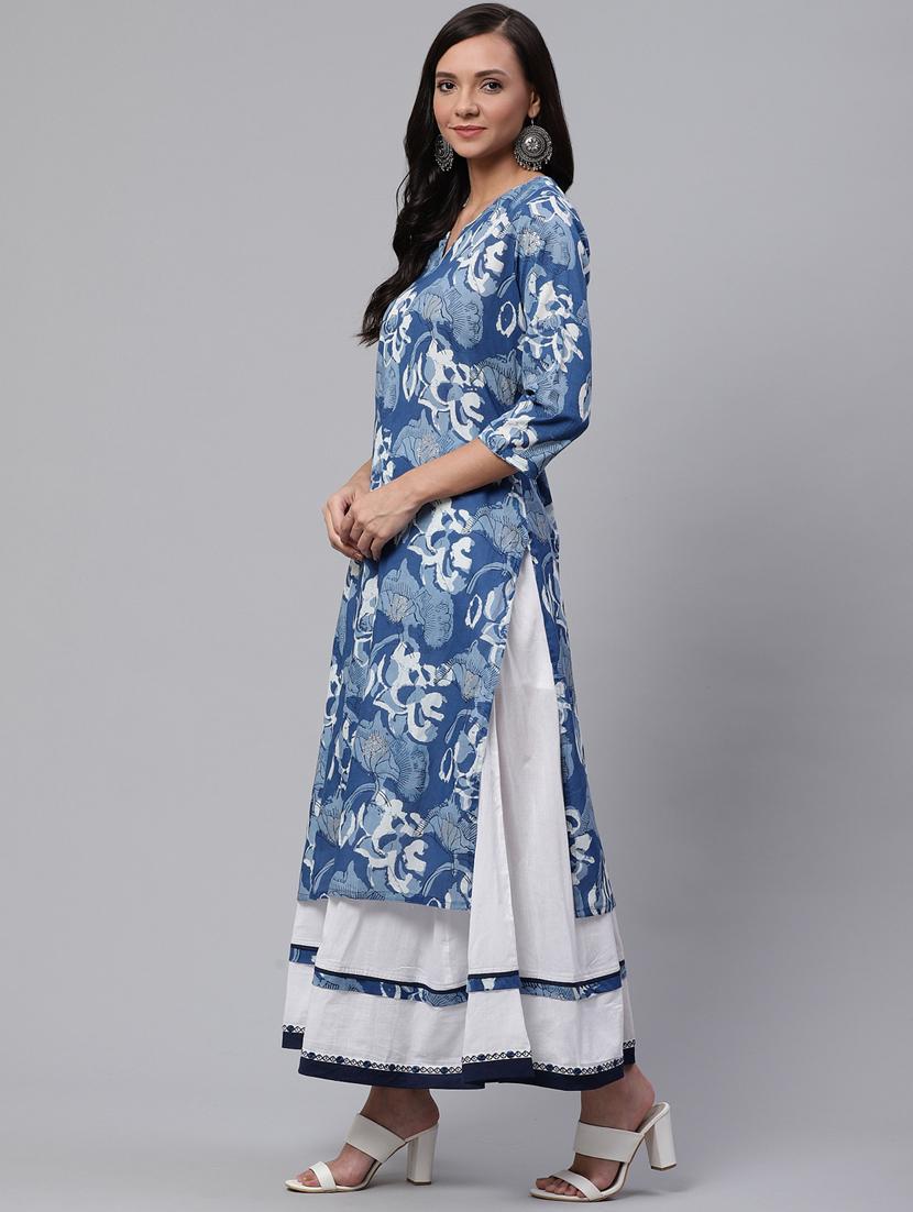 floral kurta sharara set - 17423299 - Zoom Image - 2
