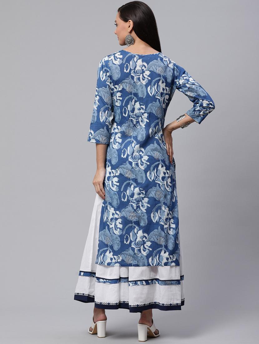 floral kurta sharara set - 17423299 - Zoom Image - 3