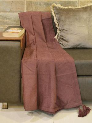 premium cotton jacquard self design tasseled throw blanket - 17423309 - Standard Image - 2