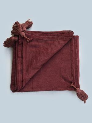cotton shaneel tassel throw blanket - 17423312 - Standard Image - 3