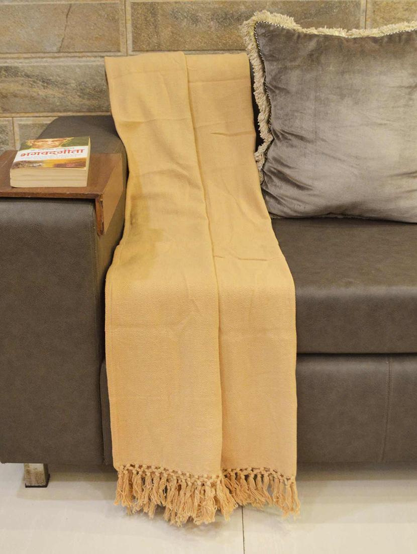 cotton washed fringed throw blanket - 17423319 - Zoom Image - 2