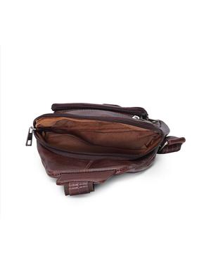 brown leather regular messengerbag - 17423559 - Standard Image - 3