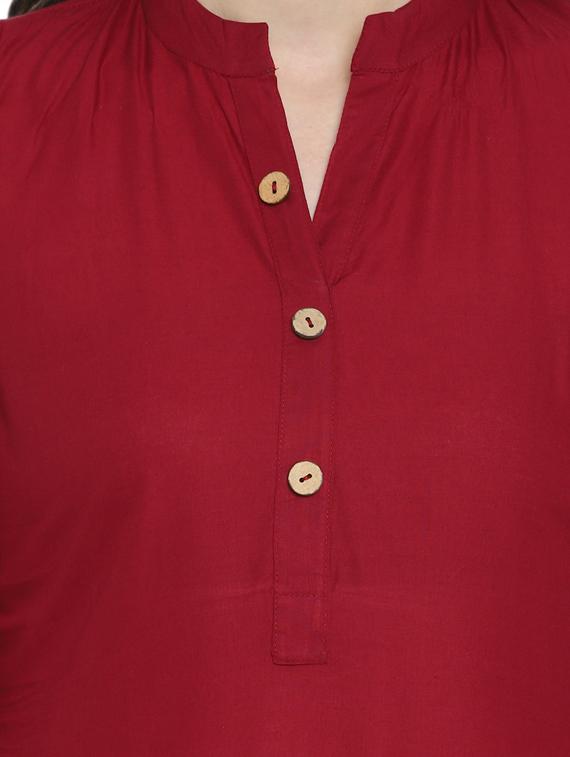 solid straight kurta - 17423567 - Zoom Image - 5