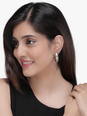 multi colored metal hoop earring - 17423607 - Standard Image - 3