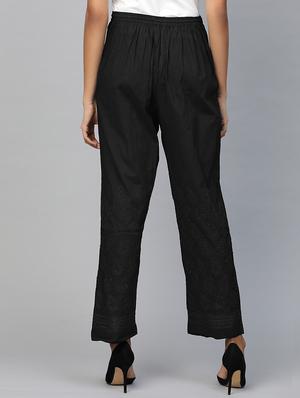 embroidered hem straight palazzo - 17423609 - Standard Image - 3