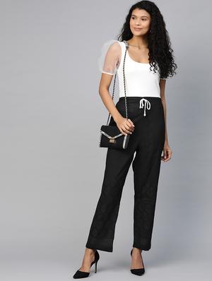 embroidered hem straight palazzo - 17423609 - Standard Image - 4