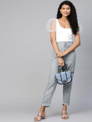 embroidered hem straight palazzo - 17423610 - Standard Image - 4