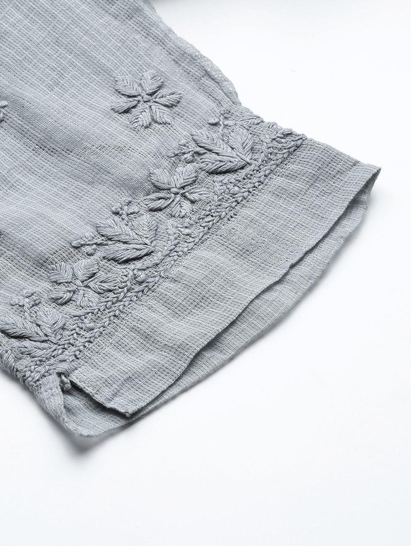 embroidered hem straight palazzo - 17423610 - Zoom Image - 5