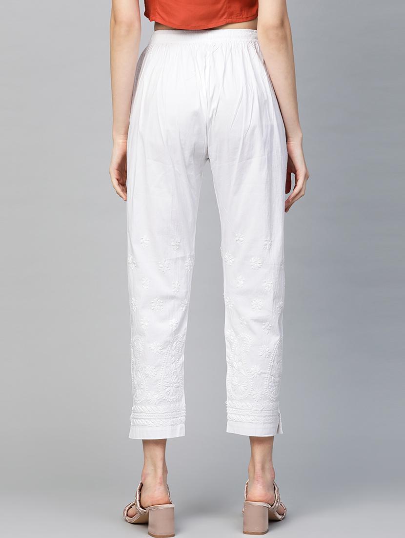 embroidered hem straight palazzo - 17423615 - Zoom Image - 3