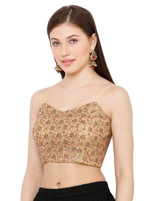 gold net embroidered blouse - 17423720 - Standard Image - 2