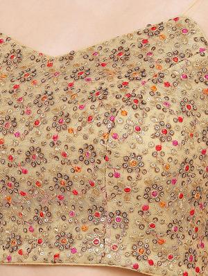 gold net embroidered blouse - 17423720 - Standard Image - 5