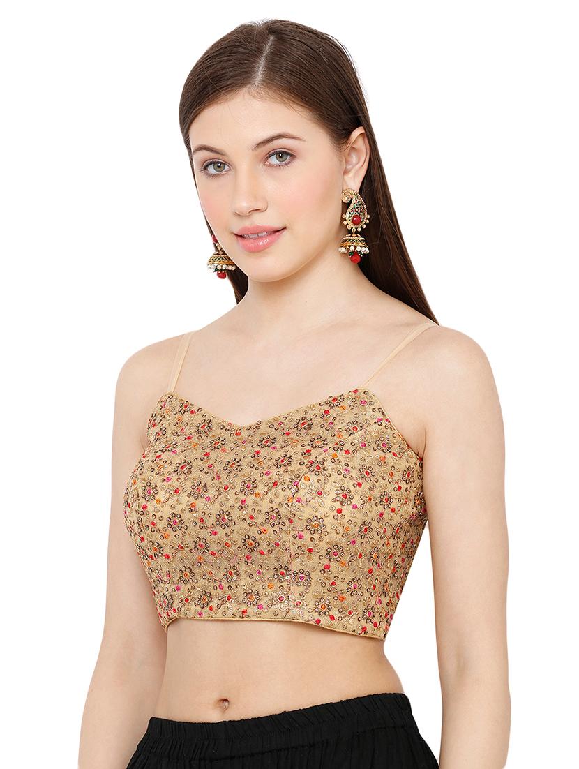 gold net embroidered blouse - 17423720 - Zoom Image - 2