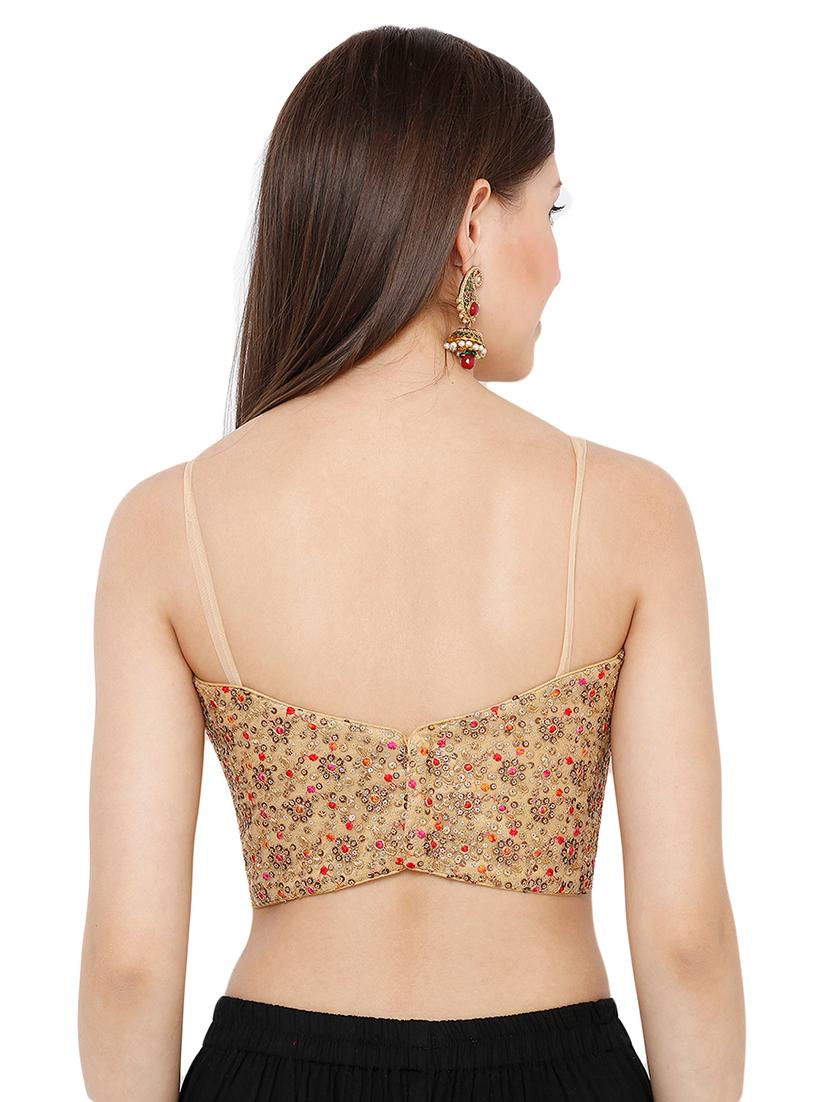 gold net embroidered blouse - 17423720 - Zoom Image - 3
