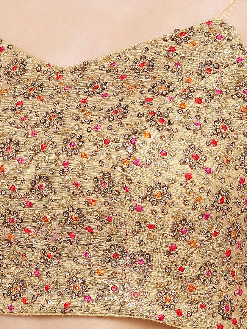 gold net embroidered blouse - 17423720 - Zoom Image - 5