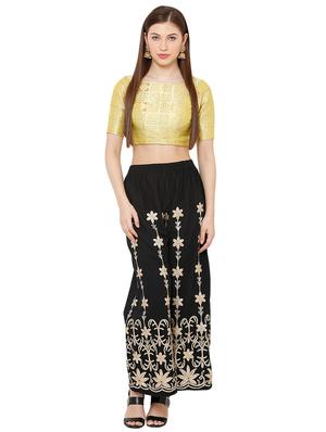 green cotton blend brocade blouse - 17423731 - Standard Image - 4