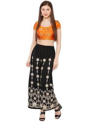 yellow cotton blend brocade blouse - 17423746 - Standard Image - 4