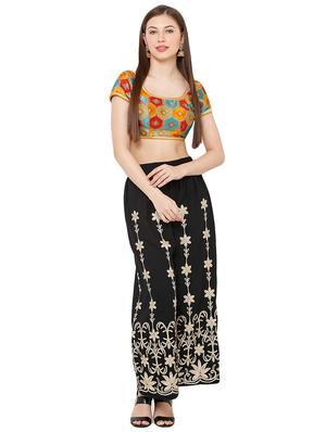 yellow cotton blend brocade blouse - 17423756 - Standard Image - 4