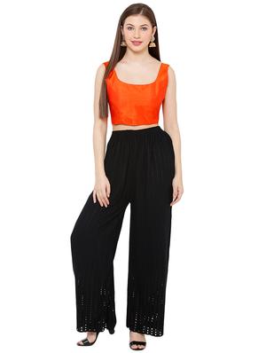 orange dupion solid blouse - 17423771 - Standard Image - 4