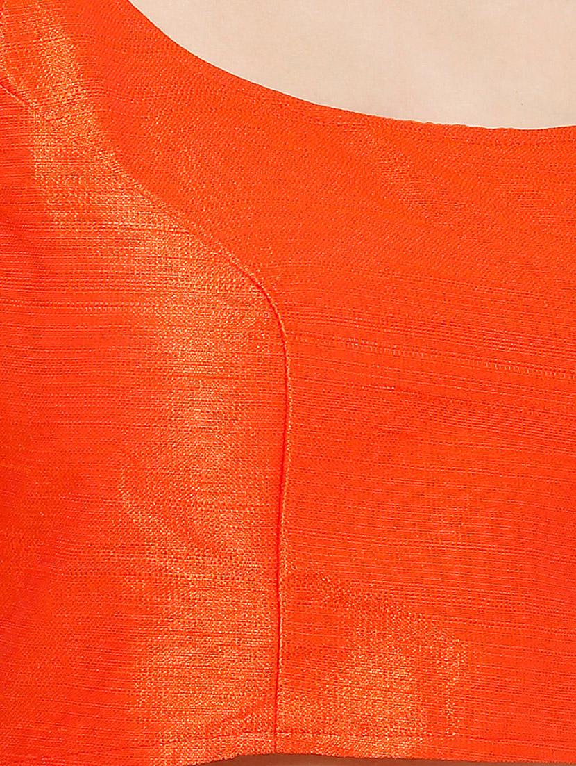 orange dupion solid blouse - 17423771 - Zoom Image - 5