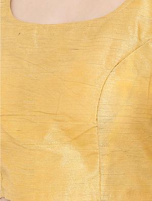 gold dupion solid blouse - 17423772 - Standard Image - 5