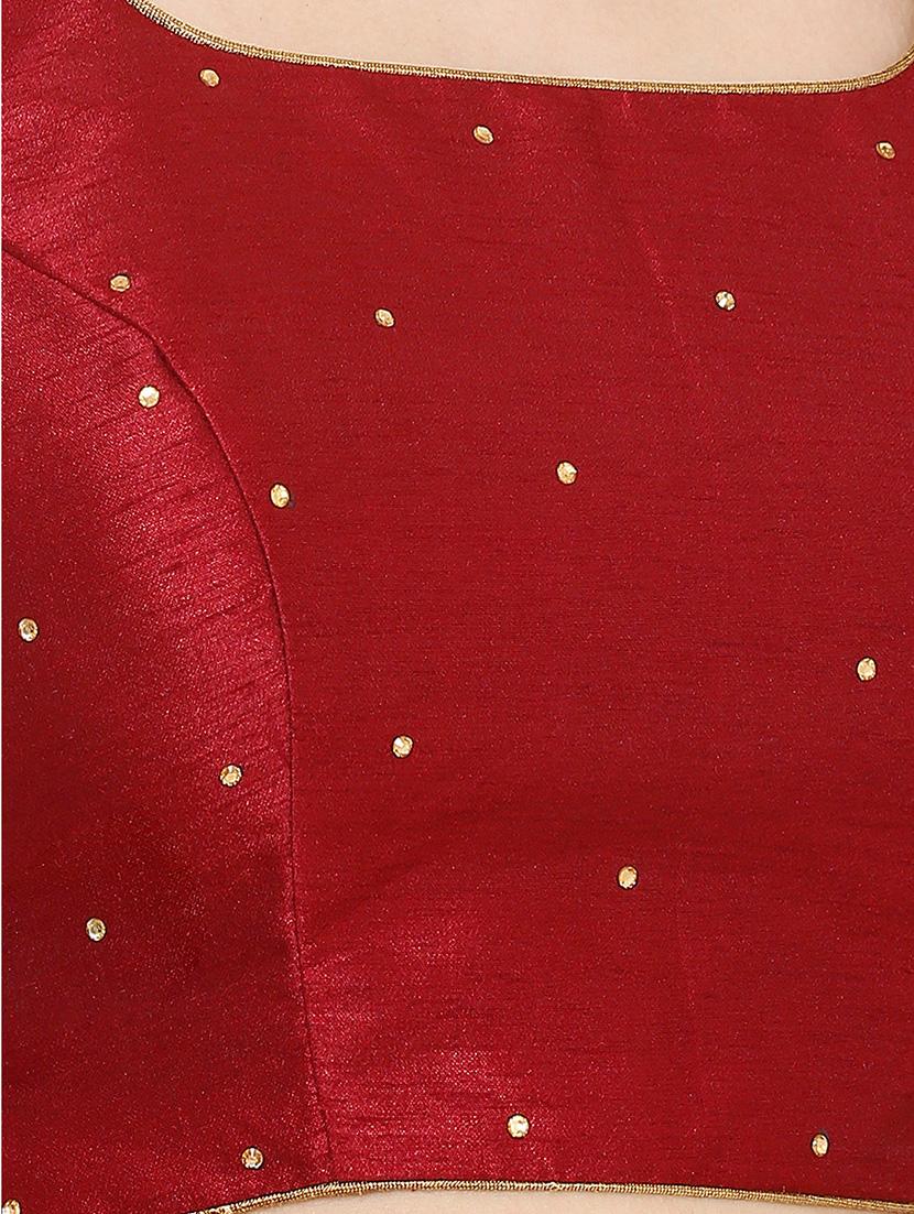 red dupion solid blouse - 17423780 - Zoom Image - 5