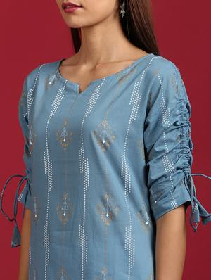 printed straight kurta - 17423987 - Standard Image - 3