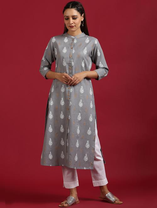 printed straight kurta - 17423988 - Standard Image - 1
