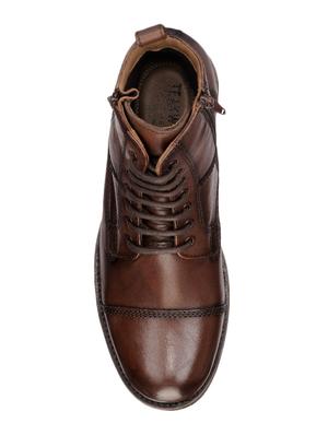 brown leather lace up boots - 17424008 - Standard Image - 4