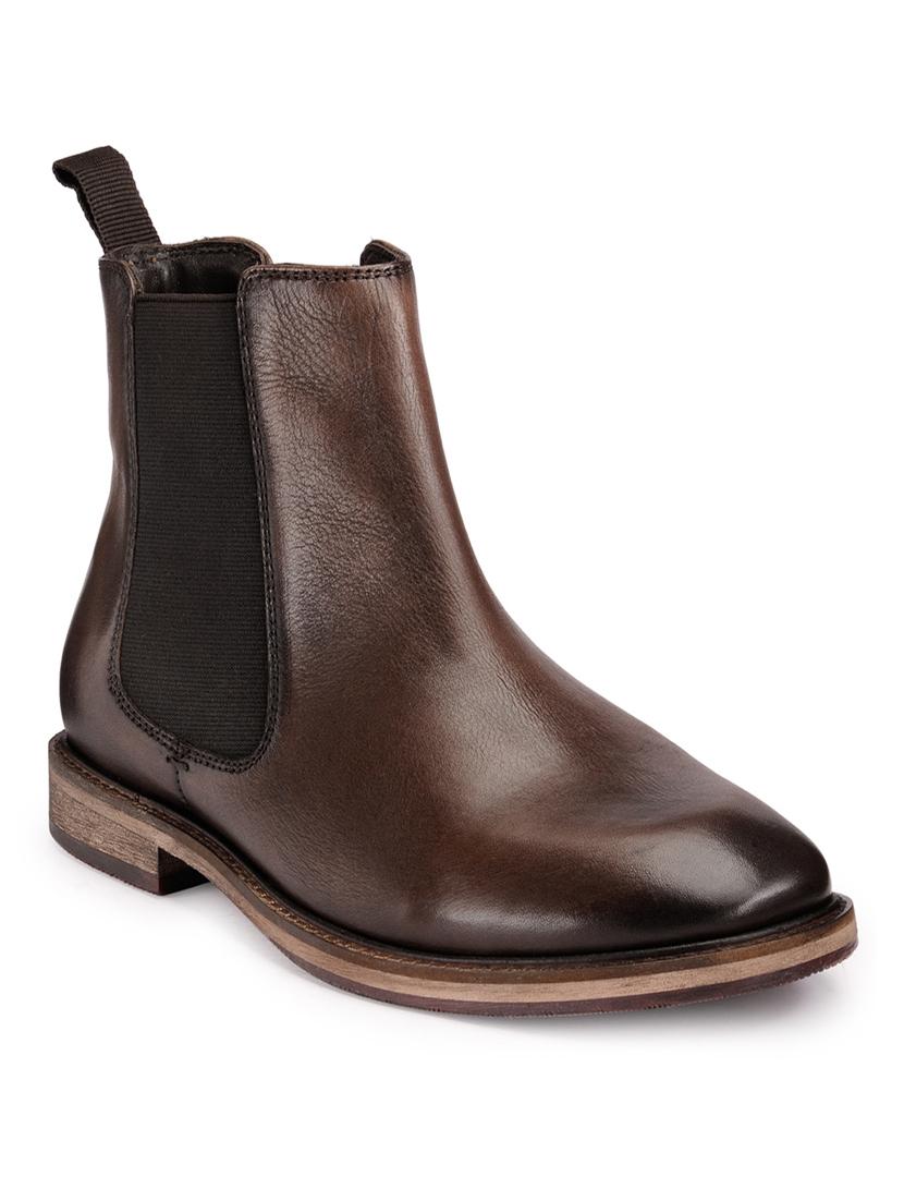 black leather slip on boots - 17424011 - Zoom Image - 1