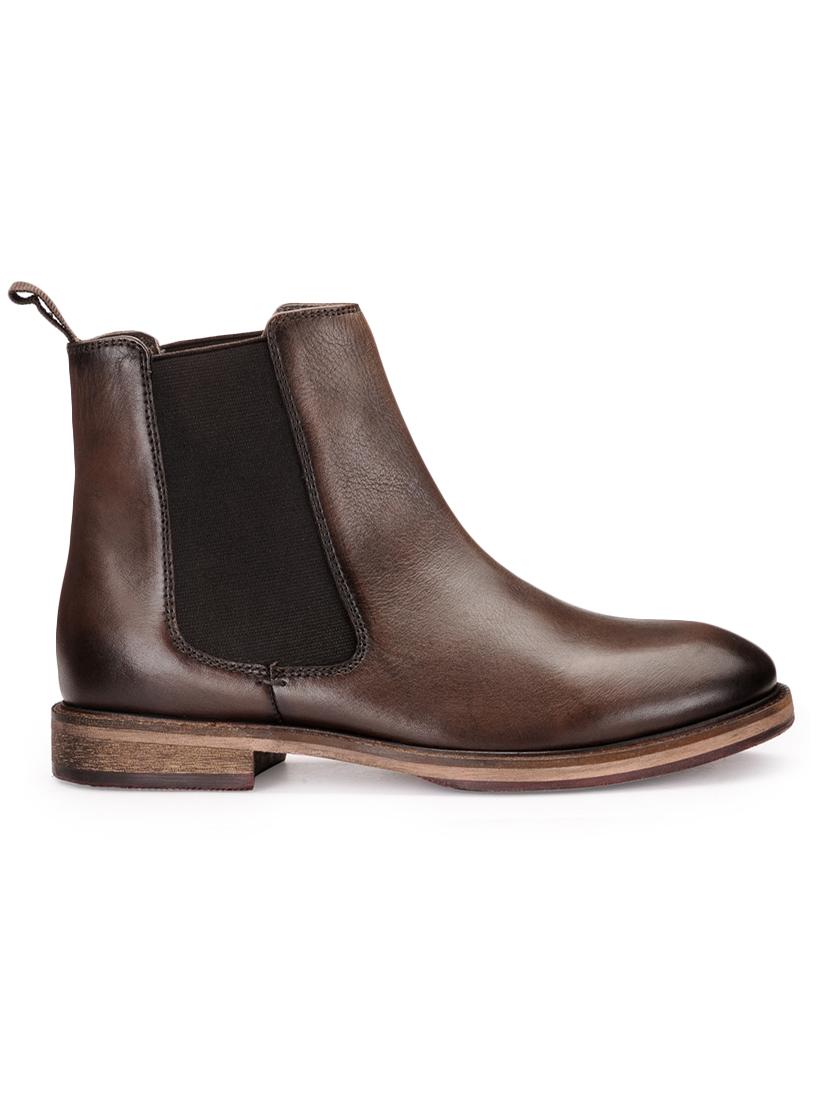 black leather slip on boots - 17424011 - Zoom Image - 2
