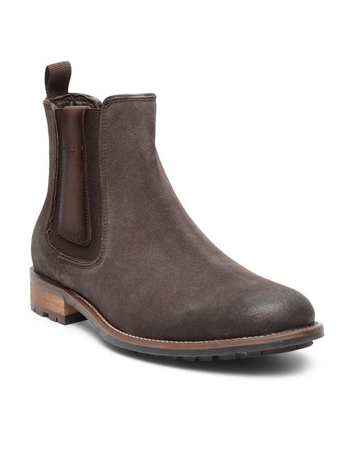 brown leather slip on boots - 17424019 - Standard Image - 1
