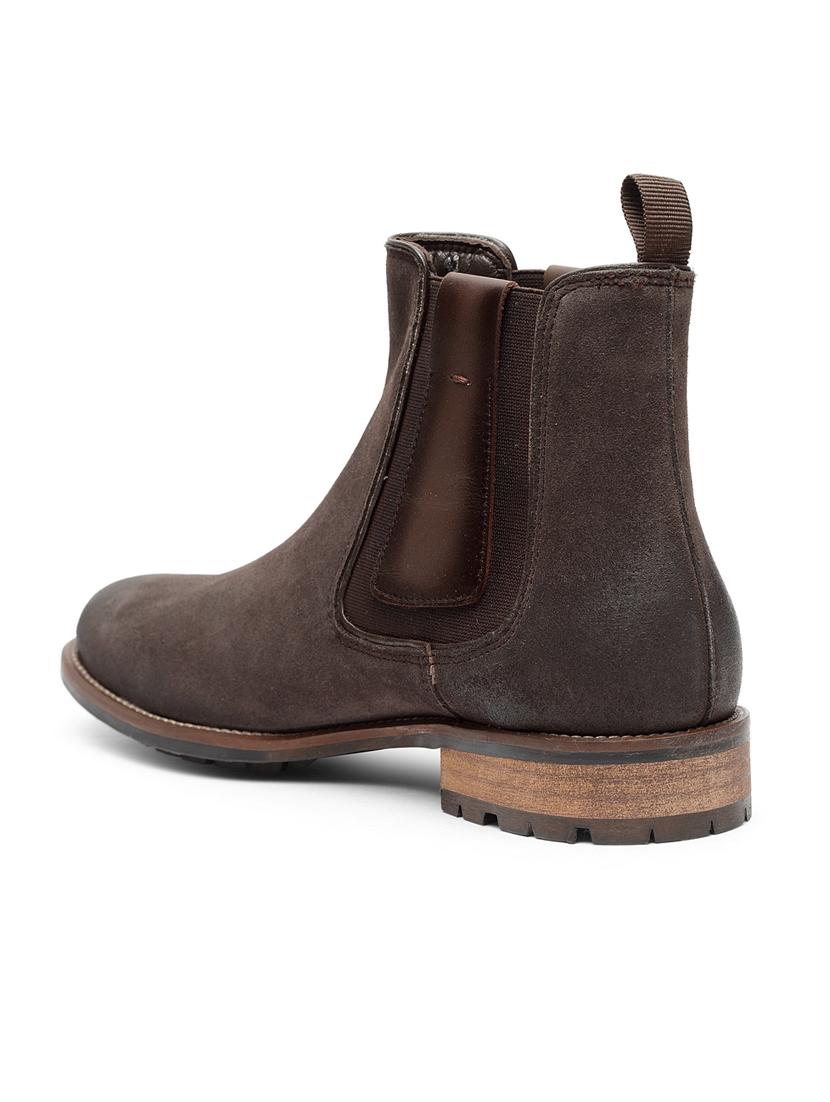 brown leather slip on boots - 17424019 - Zoom Image - 3